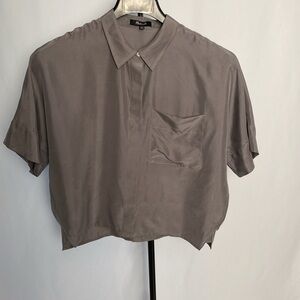 Madewell short sleeves cropped shirt (NWOT)